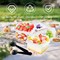 100Pcs 8oz Plastic Dessert Cups with Lids and Spoons,Disposable Parfait Cup Square Cake Containers for Party